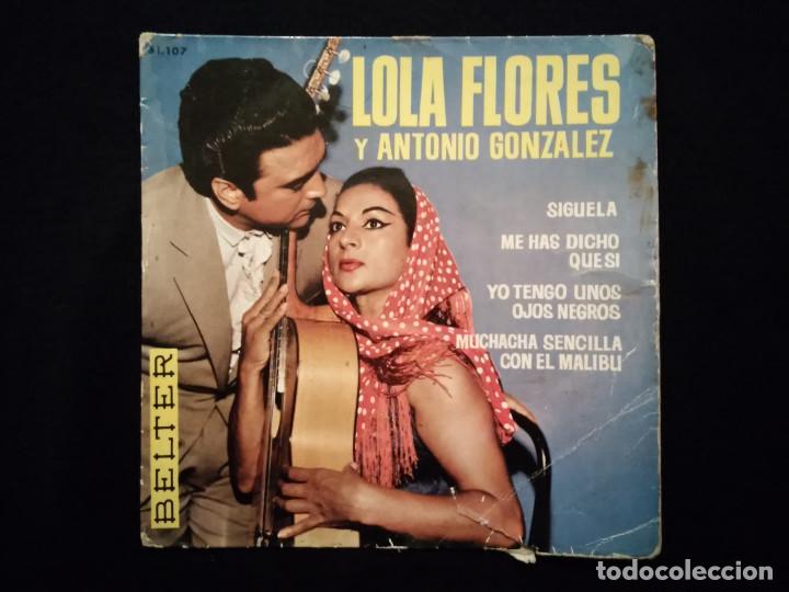 M&uacute;sica de colecci&oacute;n: FUNDA SINGLE VACIA - LOLA FLORES Y ANTONIO GONZALEZ - DISCOS - EP BELTER