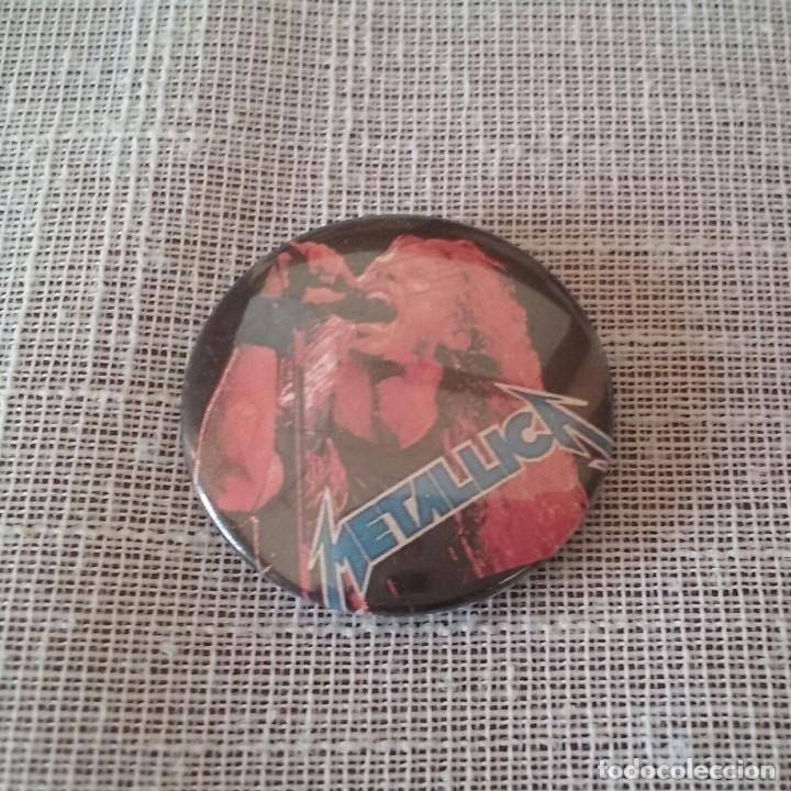 M&uacute;sica de colecci&oacute;n: chapa pin  -metallica - a&ntilde;os 80