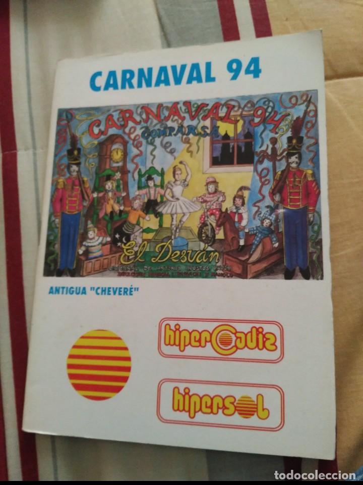 M&uacute;sica de colecci&oacute;n: carnaval de cadiz libreto comparsa el desvan  1994