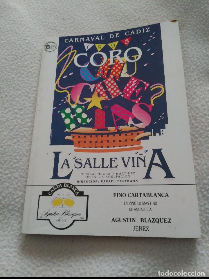 M&uacute;sica de colecci&oacute;n: carnaval de cadiz libreto coro chucheria 1996