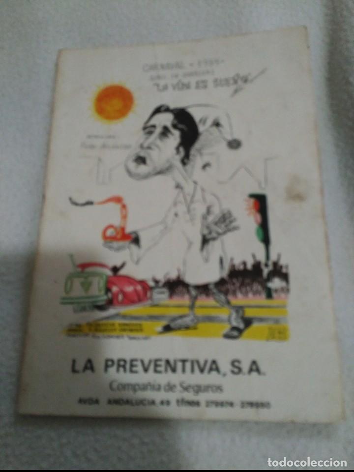 M&uacute;sica de colecci&oacute;n: carnaval de cadiz libreto coro la vida es sue&ntilde;o 1994