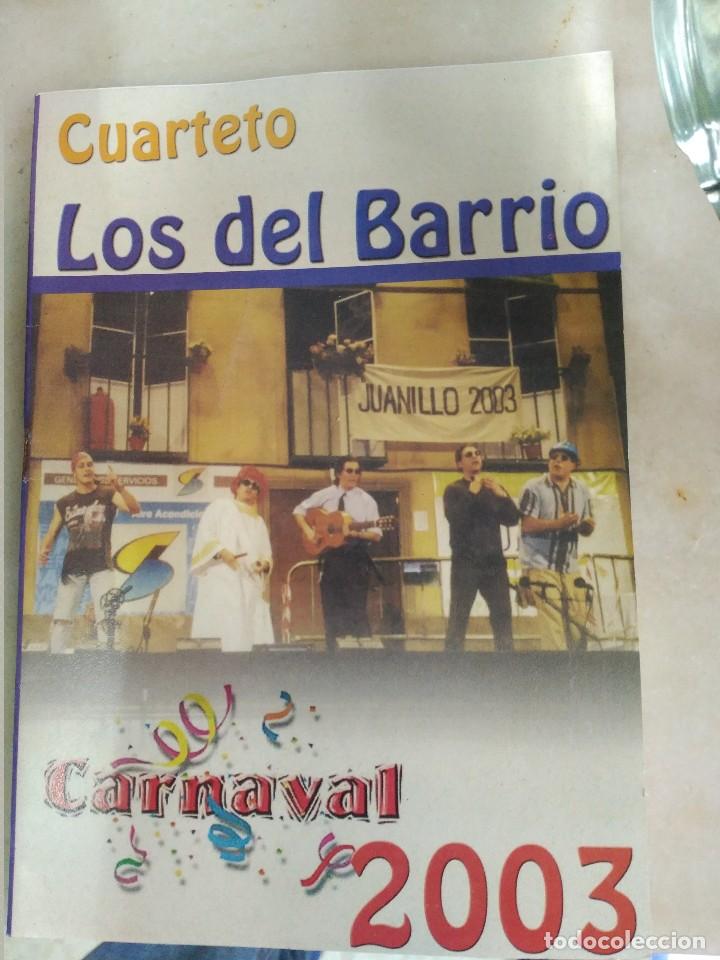 M&uacute;sica de colecci&oacute;n: carnaval de cadiz libreto cuarteto los del barrio 2003
