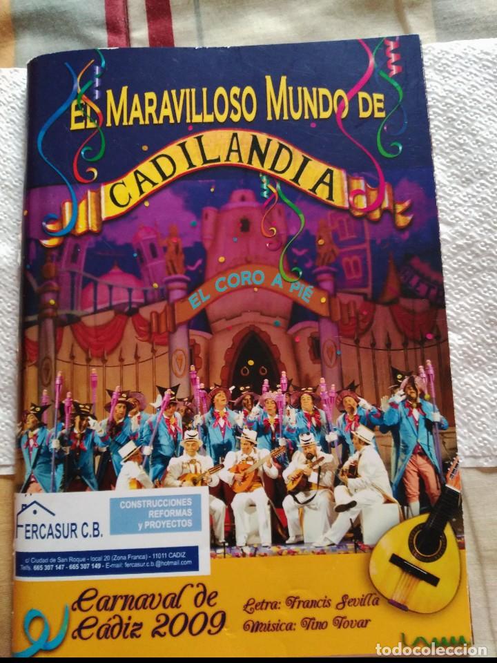 M&uacute;sica de colecci&oacute;n: carnaval de cadiz libreto coro el maravilloso mundo de cadilandia 2009