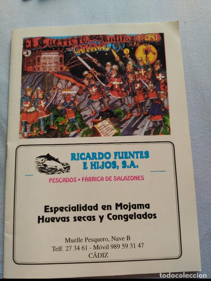 M&uacute;sica de colecci&oacute;n: carnaval de cadiz libreto chirigota el guerrero del antifaz de oro  1997