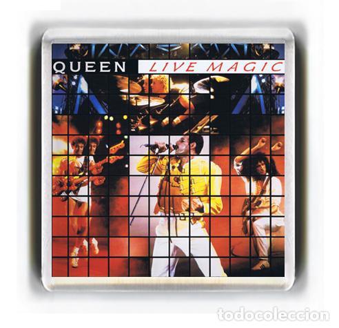 M&uacute;sica de colecci&oacute;n: IMAN ACRILICO NEVERA - MUSICA QUEEN LIVE MAGIC