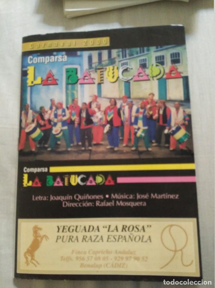 M&uacute;sica de colecci&oacute;n: carnaval de cadiz libreto comparsa  a&ntilde;o 2000 la batucada
