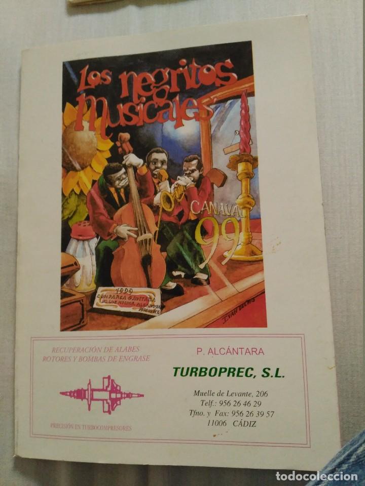 M&uacute;sica de colecci&oacute;n: carnaval de cadiz libreto comparsa los negritos musicales 1999