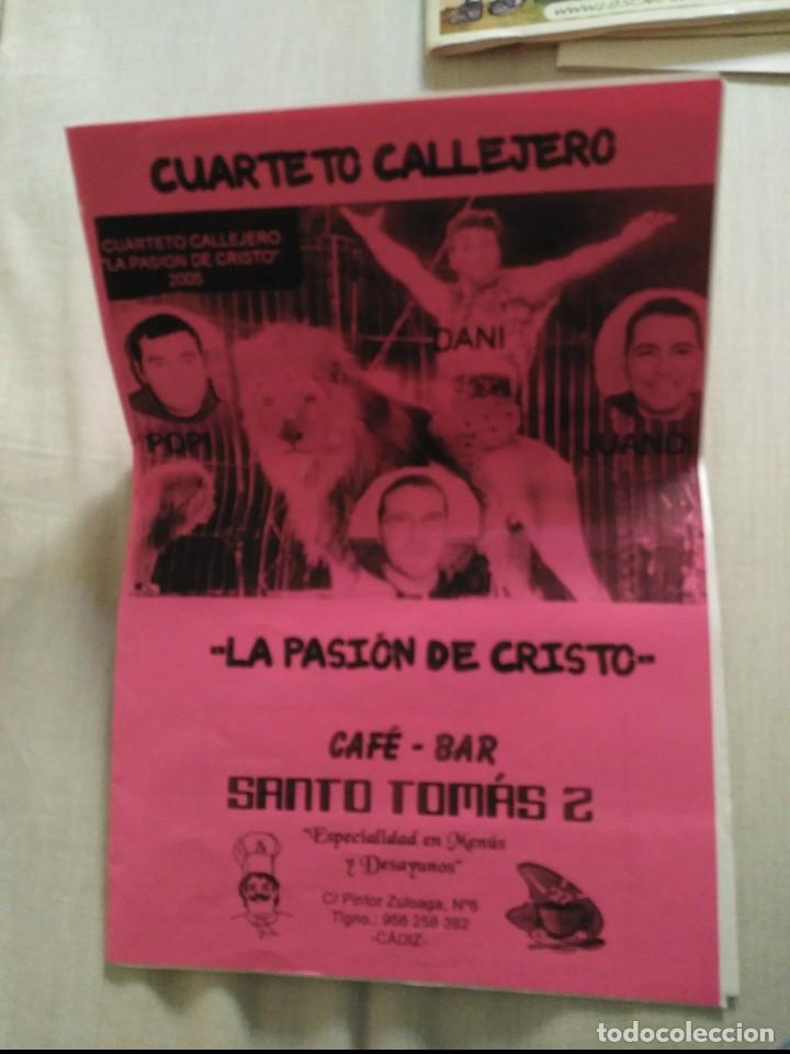 M&uacute;sica de colecci&oacute;n: carnaval de cadiz libreto cuarteto callejero la pasion de cristo  2005