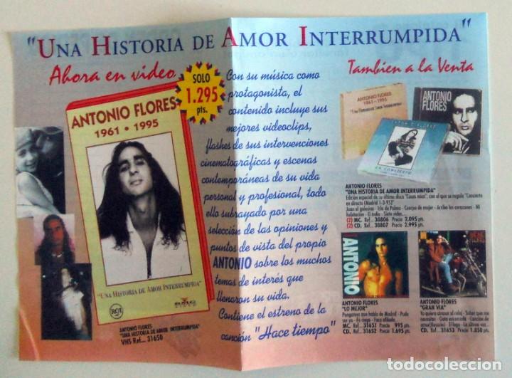 M&uacute;sica de colecci&oacute;n: HOJA PEDIDO REVISTAS TIPO PUBLICIDAD. ANTONIO FLORES 1961-1995- MERCHANDISING. ROCK.