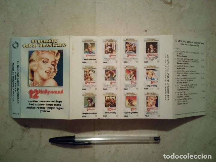 M&uacute;sica de colecci&oacute;n: CARATULA CASSETTE - EL GENUINO SABOR AMERICANO - MARILYN MONROE - ALBUM - HOLLYWOOD 12