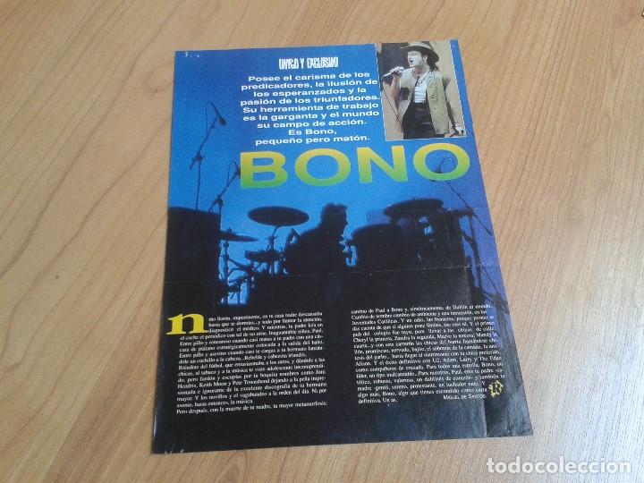 M&uacute;sica de colecci&oacute;n: Bono, U2 - Paul Hewson - Recorte de Revista - Reportaje - a&ntilde;os 90