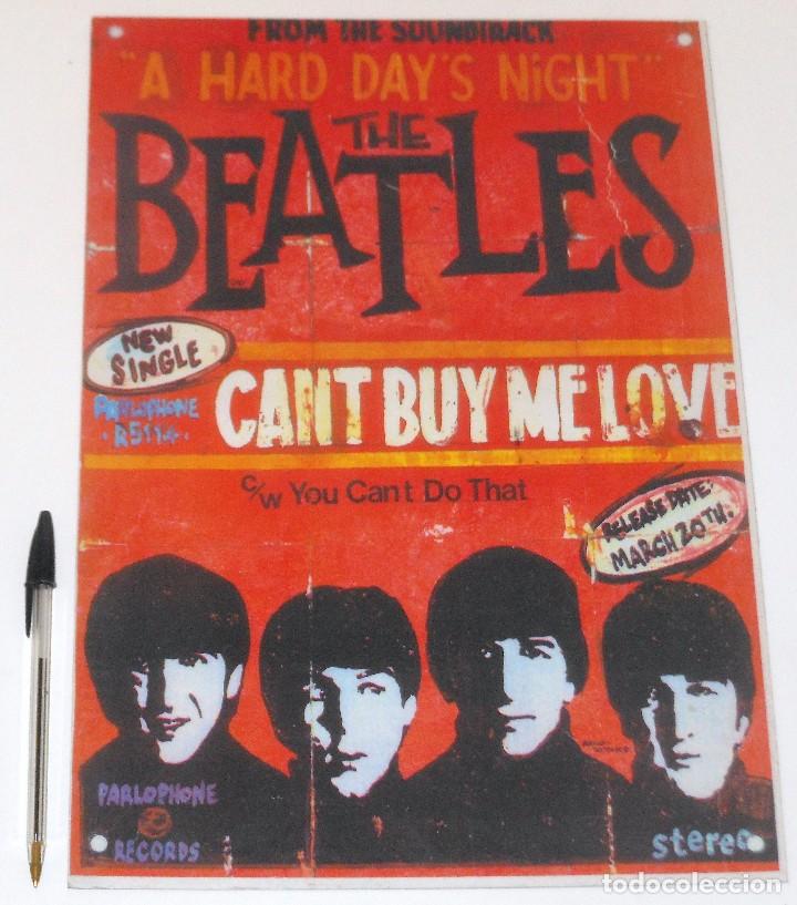 M&uacute;sica de colecci&oacute;n: THE BEATLES A Hard Day's Night 1990 20x30cm Metal Plate Placa Metalica Display