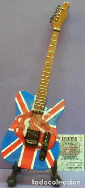 M&uacute;sica de colecci&oacute;n: Guitarra Rolling Stones Union Jack - (Tributo a la banda) - Serigrafiada.