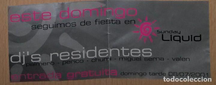 M&uacute;sica de colecci&oacute;n: Flyer Discoteca Liquid - Foto 1
