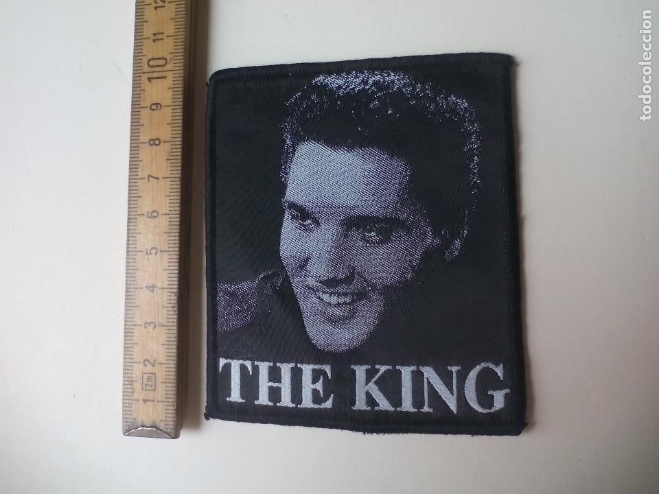 M&uacute;sica de colecci&oacute;n: the king, elvis presley. PARCHE DE TELA, EMBLEMA, ESCUDO