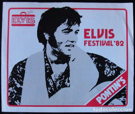 M&uacute;sica de colecci&oacute;n: ELVIS PRESLEY - FESTIVAL 82 - TRAVEL SERVICE - FOLLETO RESERVA CONCIERTO - COLECCION - RAREZA -