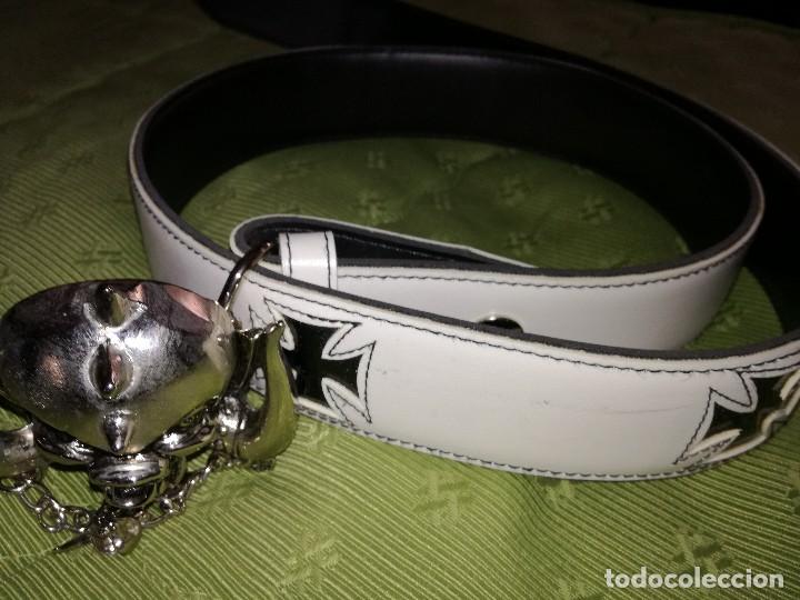 M&uacute;sica de colecci&oacute;n: Hebilla Motorhead con cinturon blanco - Foto 2