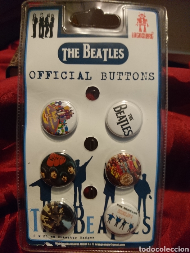 M&uacute;sica de colecci&oacute;n: The Beatles official buttons. 6 chapas
