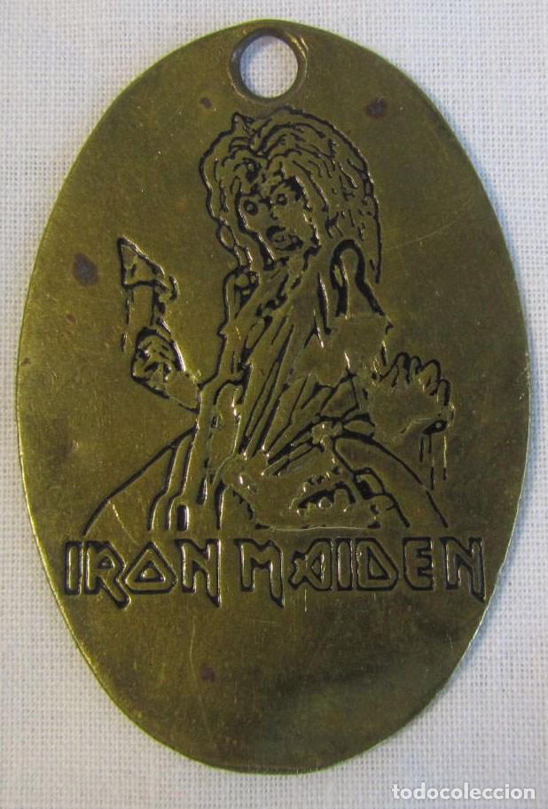 M&uacute;sica de colecci&oacute;n: Chapa de bronce o lat&oacute;n Iron Maiden - Foto 2