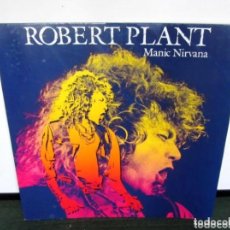 Música de colección: ROBERT PLANT. CARTEL PROMOCIONAL DE CARTÓN DEL DISCO MANIC NIRVANA 1990. 59 X 59 CMS.. Lote 128434547