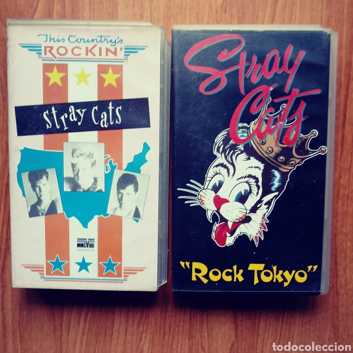M&uacute;sica de colecci&oacute;n: LOTE DOS VHS STRAY CATS - Foto 1