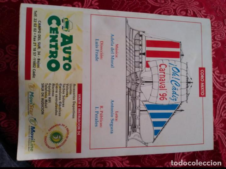 M&uacute;sica de colecci&oacute;n: carnaval de cadiz libreto coro Oh&iexcl; Cadiz