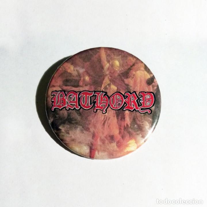 Collectible Music: BATHORY - HAMMERHEART LOGO IM&Aacute;N NEVERA 59mm - VIKING METAL HEAVY METAL