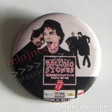 M&uacute;sica de colecci&oacute;n: CHAPA CON IMPERDIBLE LOS ROLLING STONES BRIDGES TO BABYLON TOUR 97 98 GRUPO DE M&Uacute;SICA ROCK BRIT&Aacute;NICO