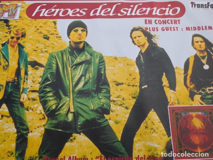 M&uacute;sica de colecci&oacute;n: Cartel poster promocional de Heroes del Silencio EMI francesa el esp&iacute;ritu del vino 1993
