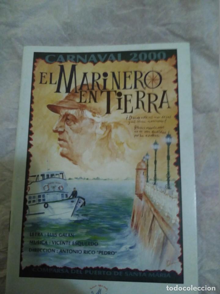 M&uacute;sica de colecci&oacute;n: carnaval de cadiz libreto el marinero en tierra a&ntilde;o 2000