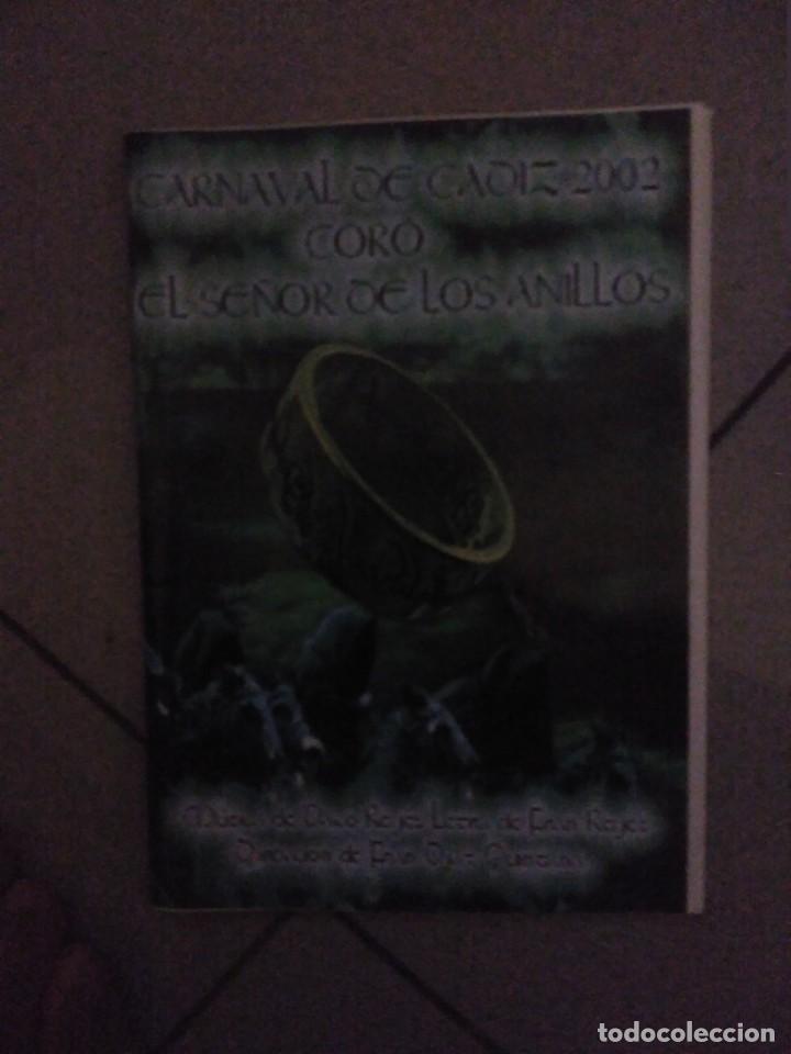 M&uacute;sica de colecci&oacute;n: carnaval de cadiz libreto coro el se&ntilde;or de los anillos