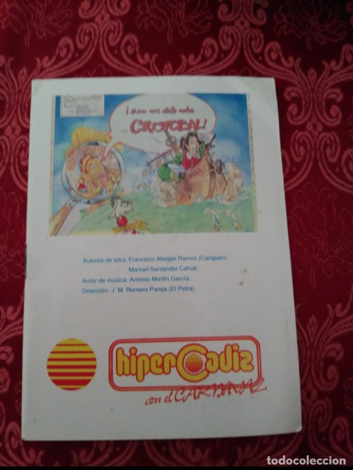 M&uacute;sica de colecci&oacute;n: carnaval de cadiz libreto bien nos diste coba,cristobal