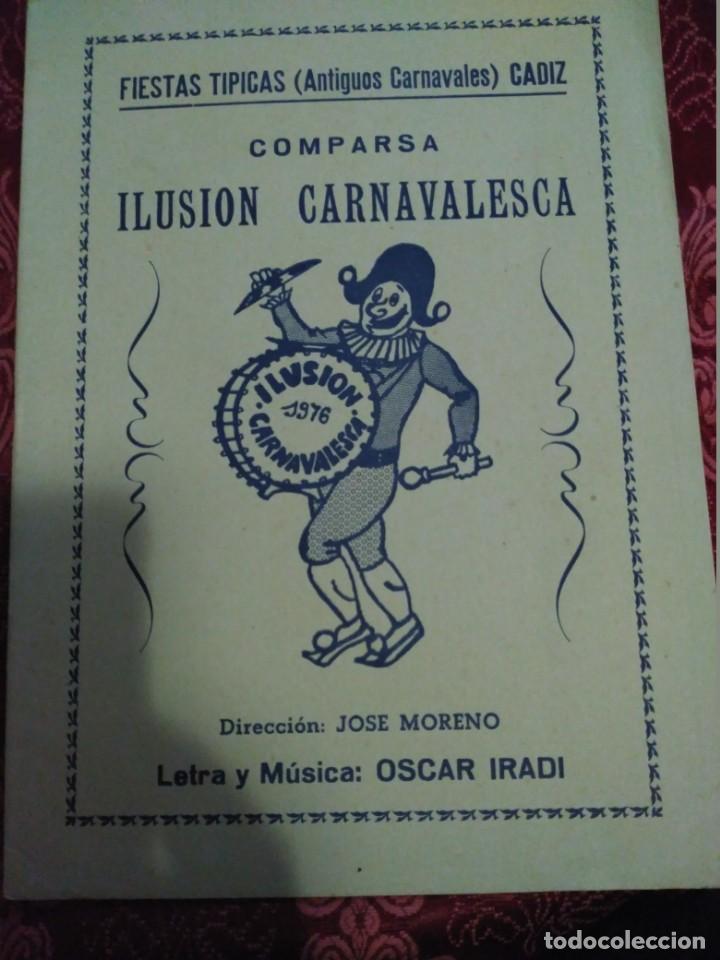 M&uacute;sica de colecci&oacute;n: carnaval de cadiz libreto ilusion carnavalesca 1976