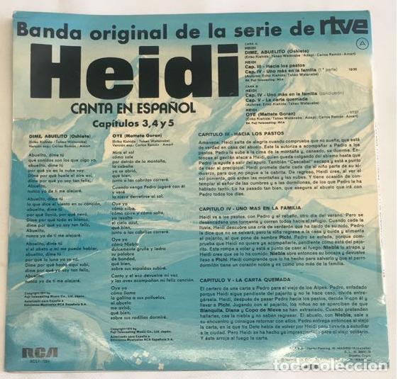 M&uacute;sica de colecci&oacute;n: Vinilo Heidi en espa&ntilde;ol - Foto 2