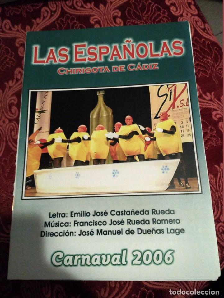 M&uacute;sica de colecci&oacute;n: carnaval de cadiz libreto las espa&ntilde;olas 2006