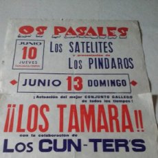 Música de colección: POSTER ORIGINAL DE 62 X 43 CMS. DEL GRUPO MUSICAL GALLEGO, LOS TAMARA ( AÑO 1971 )