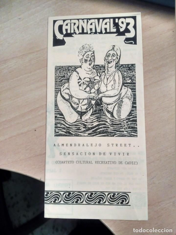 M&uacute;sica de colecci&oacute;n: carnaval de cadiz libreto callejera almendralejo street 1993