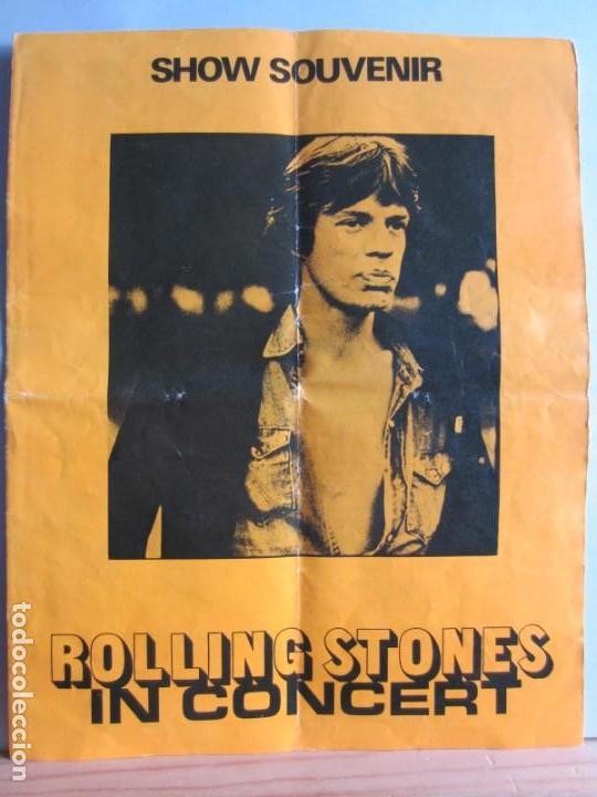 M&uacute;sica de colecci&oacute;n: 1972-PROGRAMA PROMOCI&Oacute;N CONCIERTOS ROLLING STONES.SHOW SOUVENIR.ORIGINAL