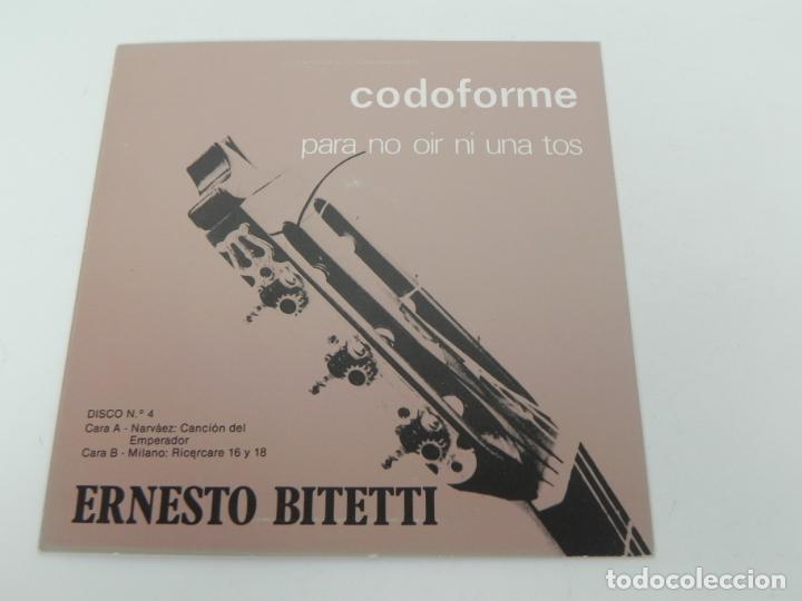 M&uacute;sica de colecci&oacute;n: ERNESTO BITETTI (PUBLICIDAD CODOFORME - DISCO N&ordm; 4) DISCO FLEXIBLE 33 RPM.