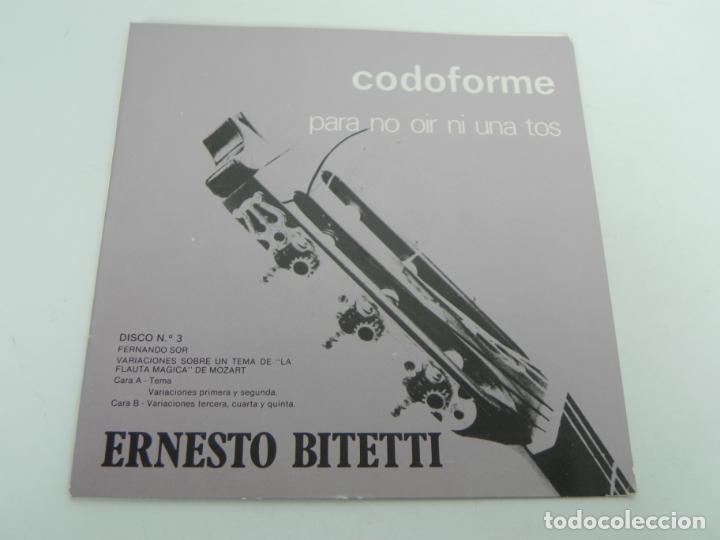 M&uacute;sica de colecci&oacute;n: ERNESTO BITETTI (PUBLICIDAD CODOFORME - DISCO N&ordm; 3) DISCO FLEXIBLE 33 RPM.