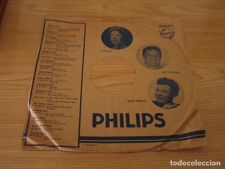 M&uacute;sica de colecci&oacute;n: Funda Discos de Pizarra Philips fotos de Estrella / Billie Holiday / Joan Weber / Rosemary Clooney