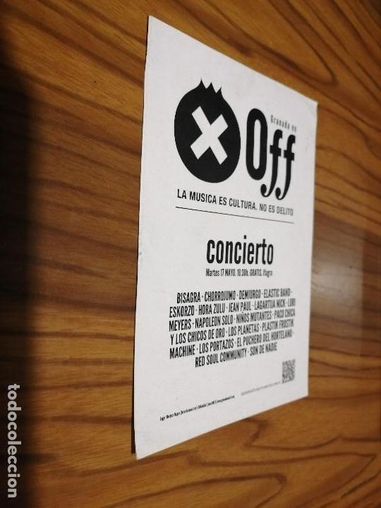 M&uacute;sica de colecci&oacute;n: GRANADA OFF. FOLLETO DE PUBLICIDAD DE ESTE CONCIERTO. PEQUE&Ntilde;O FORMATO. BUEN ESTADO. RARO