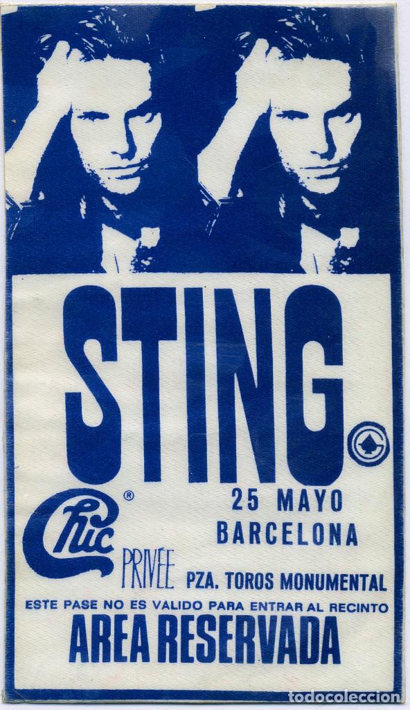 M&uacute;sica de cole&ccedil;&atilde;o: UNICO - AREA RESERVADA DE TELA STING PLAZA TOROS MONUMENTAL BARCELONA 25/05/1988