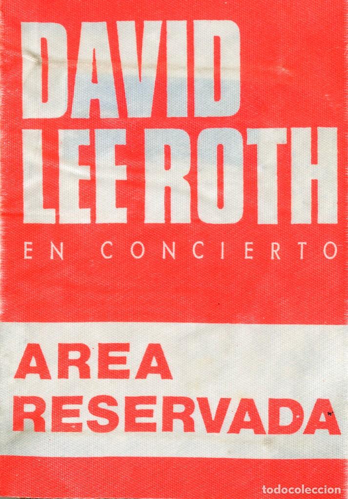 M&uacute;sica de cole&ccedil;&atilde;o: UNICO - AREA RESERVADA DE TELA DAVID LEE ROTH PALACIO DEPORTES BARCELONA 22/11/1989