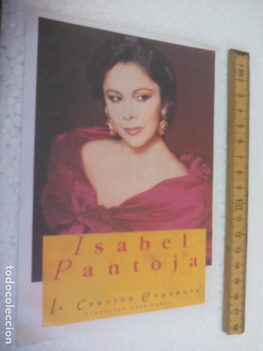M&uacute;sica de colecci&oacute;n: ISABEL PANTOJA, LA CANCI&Oacute;N ESPA&Ntilde;OLA, FOLLETO DE MANO ORIGINAL, PUBLICITARIO. RCA