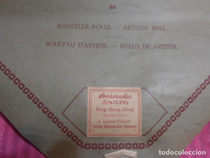 M&uacute;sica de colecci&oacute;n: 1 ROLLO DE PIANOLA , DING - DANG- DONG - Foto 4