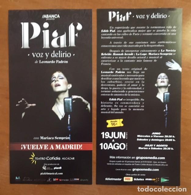 M&uacute;sica de colecci&oacute;n: FLYER - EDIT PIAF - VOZ Y DELIRIO - Foto 1