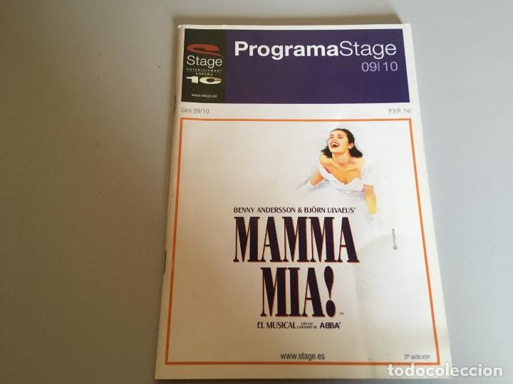 M&uacute;sica de colecci&oacute;n: PROGRAMA DE MANO DEL MUSICAL MAMMA MIA! TEMPORADA 2009 - 2010, EN MADRID
