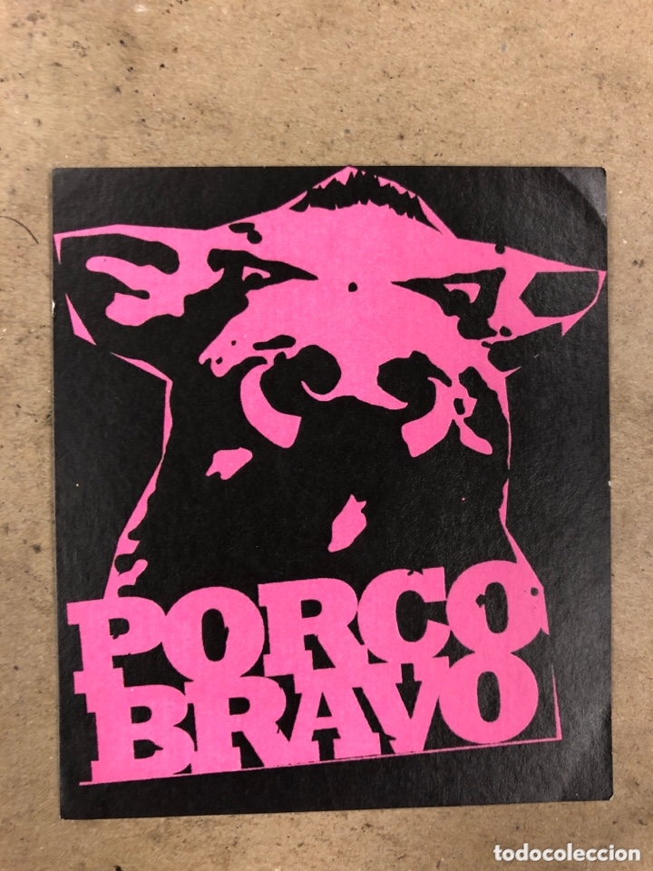 Collectible Music: PORCO BRAVO. PEGATINA SIN USAR DE LA BANDA DE ROCK DE BARAKALDO.