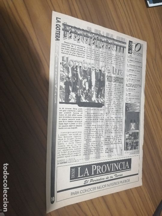 M&uacute;sica de colecci&oacute;n: HOMBRES DE LUZ. ART&Iacute;CULO EXTRAIDO DE UNA REVISTA DE 1 P&Aacute;GINAS. BUEN ESTADO